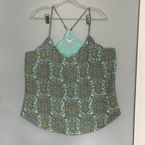 J. Crew Tops - J.Crew Scalloped Racerback Cami Top Sz 14